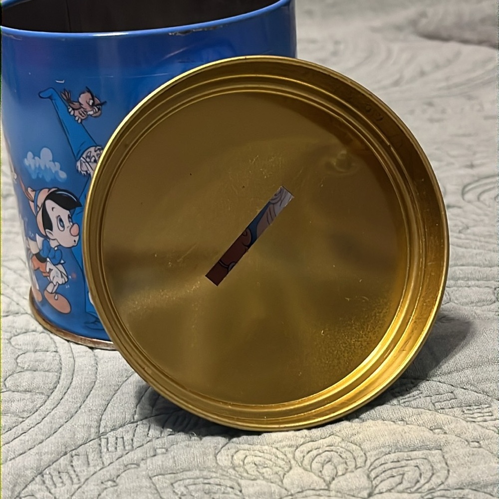 Vintage Disney Coin Tin Can Mickey Mouse Donald Duck - Picture 11 of 15